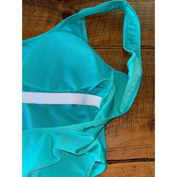 NWT Womens YMI Turquoise "Secretly" A Mermaid" One Piece Swim Suit Size Large - Picture 7 of 8